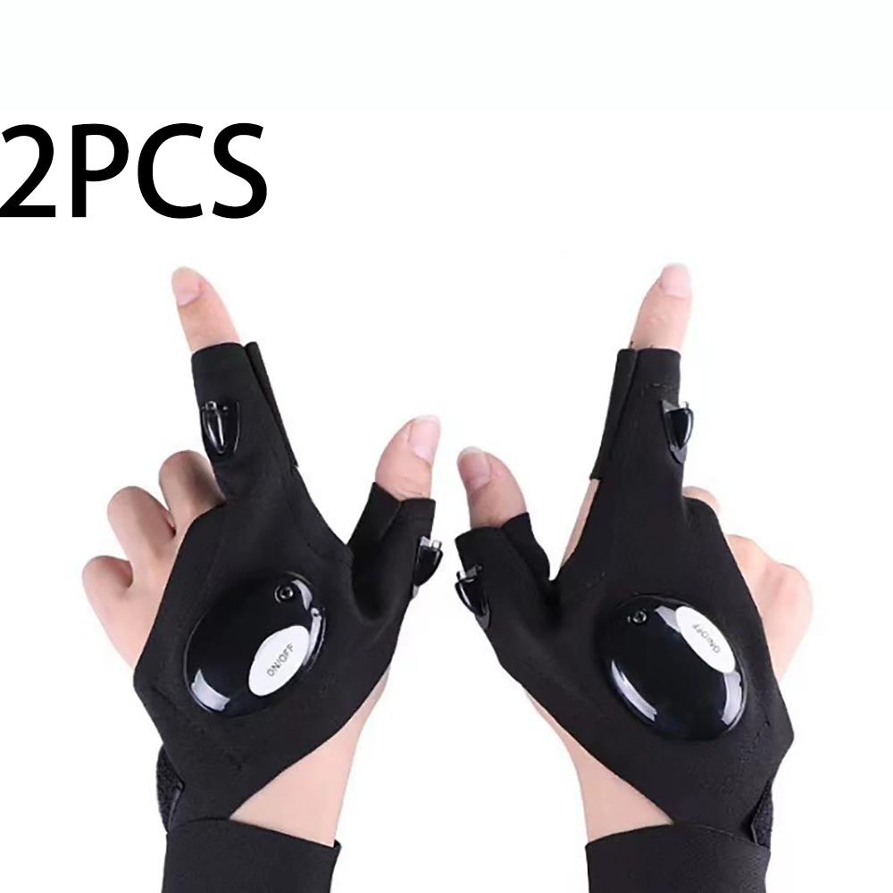 Fishing Gloves - メンズLEDグローブ – ライトアップフィッシンググローブ（懐中電灯付き）、緊急修理、夜釣り、照明に最適