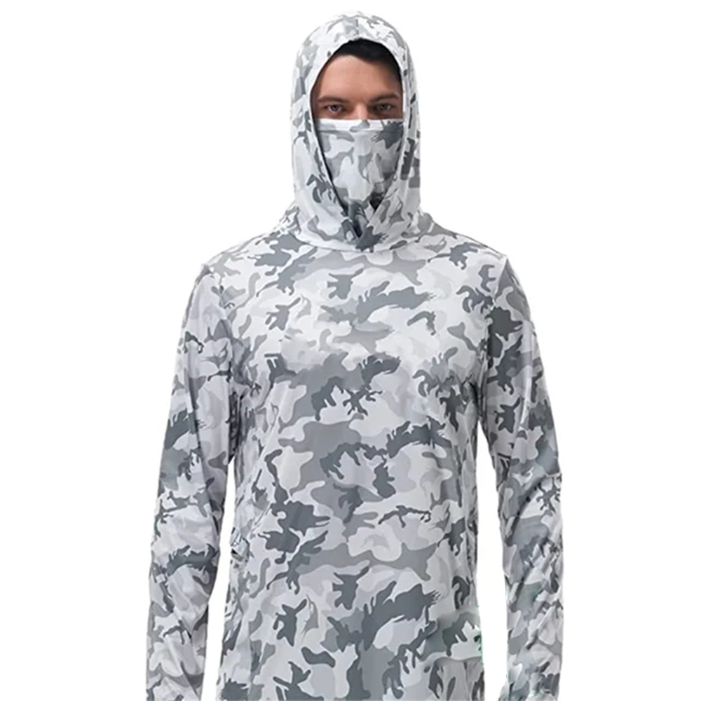 Fishing Shirt Uv Protection - 夏用フィッシングパーカー メンズ ジャージー 迷彩柄 長袖 フィッシングシャツ