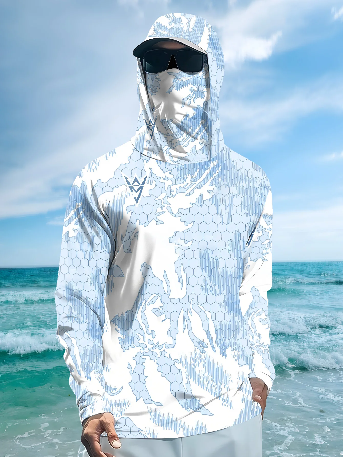 Fishing Mask Sun Protection - 2026年新モデルUV耐性フィッシングシャツ（長袖、フード付き）- UV耐性フィッシングマスク衣料