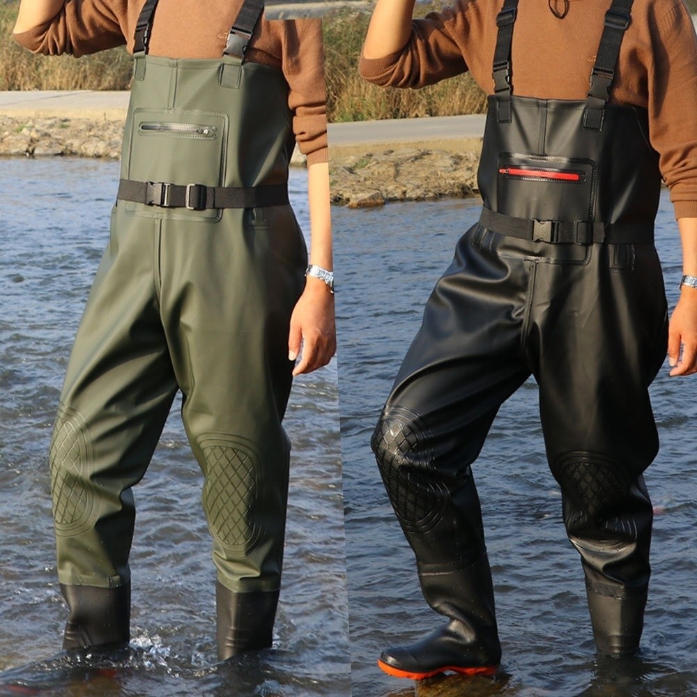 耐久性のあるPVC製釣りスーツ 防水 厚手デザイン ウェーダ - Fishing Pants Waterproof のレビューと価格