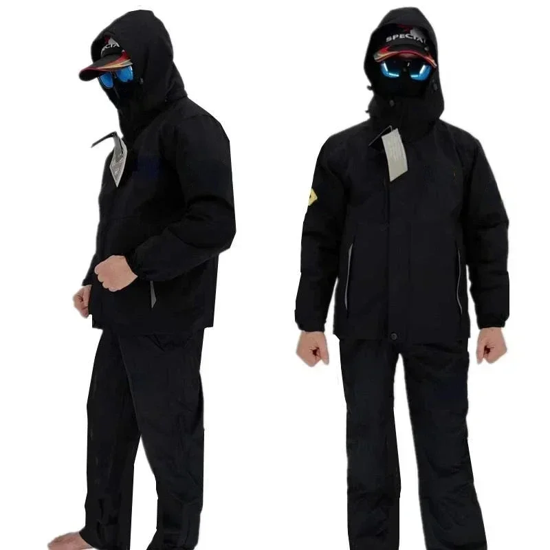 メンズ厚手のフィッシングウェアセット,防水,暖かいフリース, - Fishing Pants Waterproof のレビューと価格