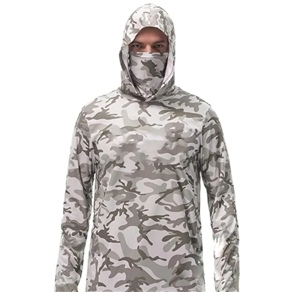 夏用フィッシングパーカー メンズ ジャージー 迷彩柄 長袖  - Fishing Shirt Uv Protection のレビューと価格