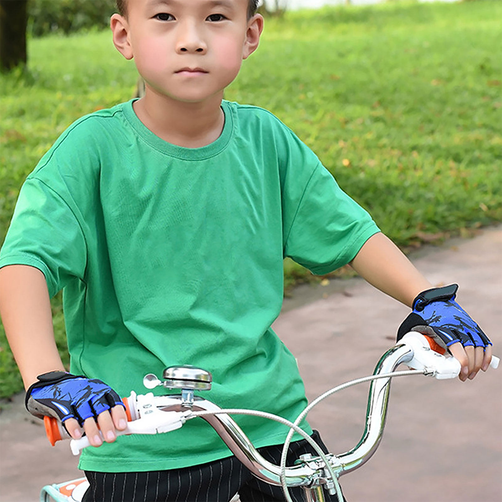 子供用、滑り止め加工、指先が開いたタイプ、軽量、伸縮性、通気 - Fishing Gloves のレビューと価格