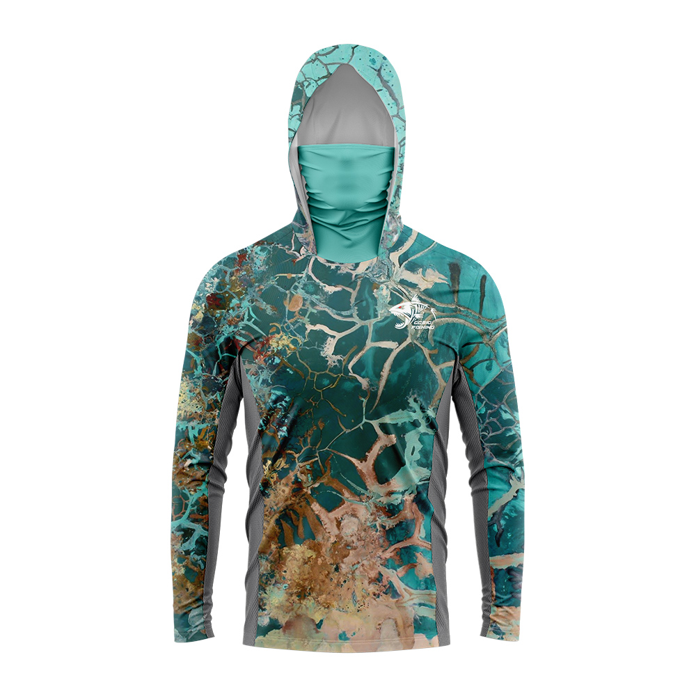 メンズアウトドア長袖釣り服UVカット服フード付きコート日焼け - Fishing Shirt Uv Protection のレビューと価格