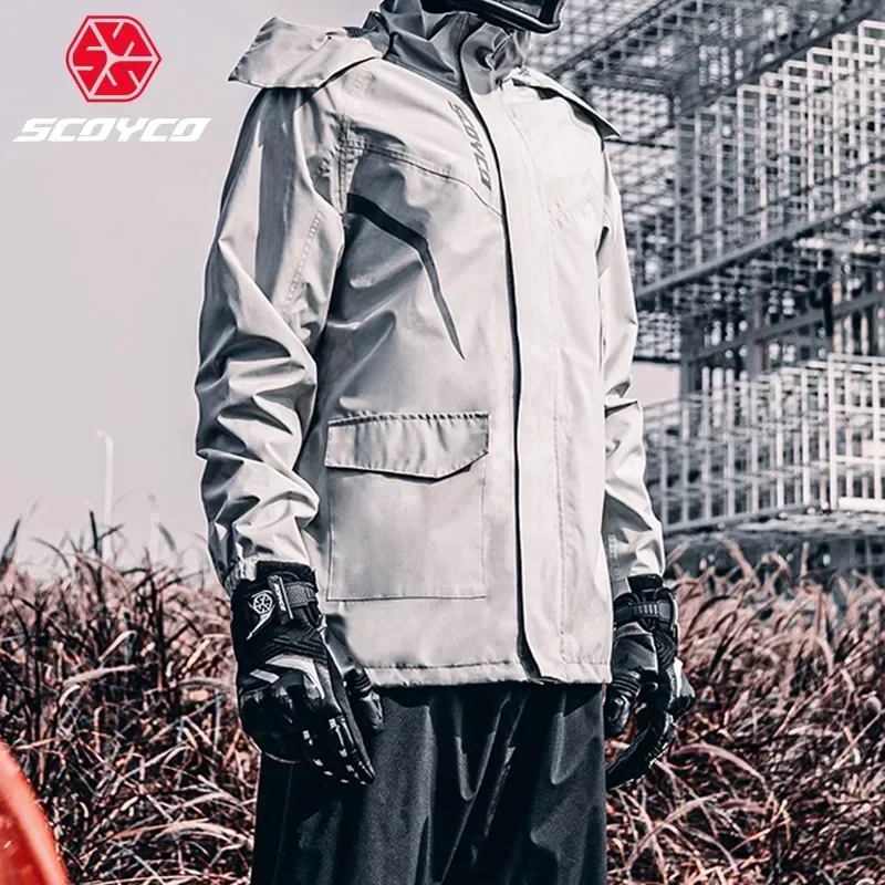 SCOYCO オートバイ用分割レインコートセット 雨風対策ジ - Fishing Rain Suit のレビューと価格