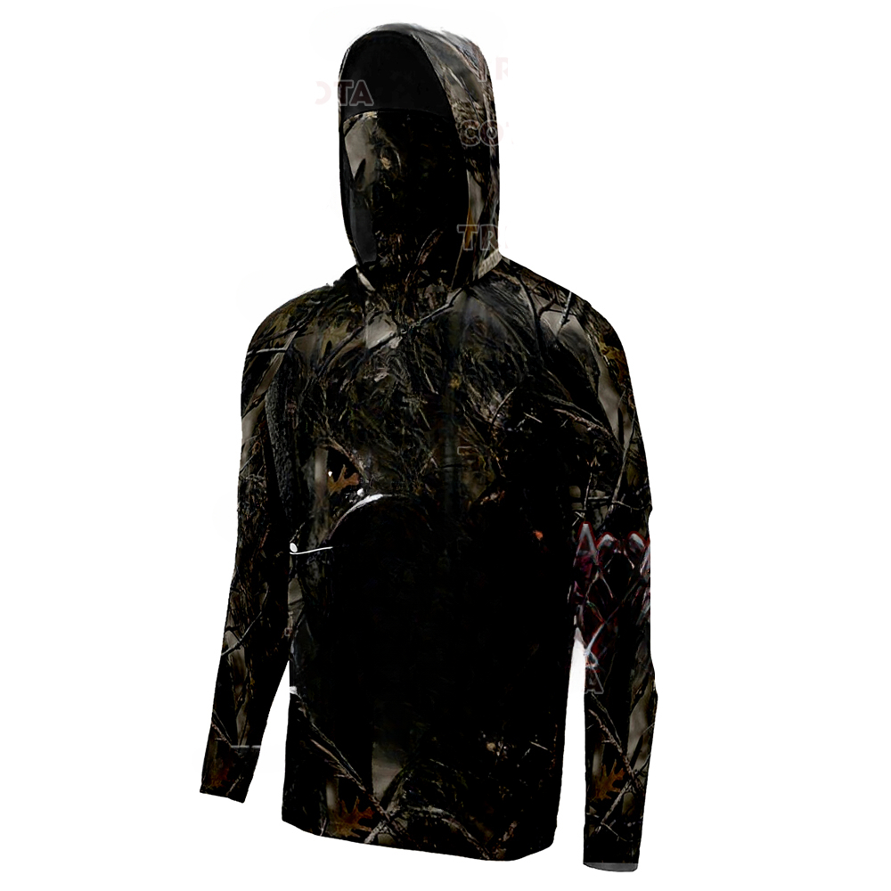 釣り用服 迷彩柄 長袖Tシャツ フェイスマスク メンズ 釣り - Fishing Shirt Uv Protection のレビューと価格