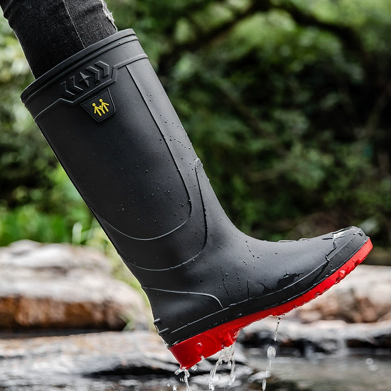 メンズレインブーツワークブーツスリップオン防水ブーツ男性用ハ - Fishing Waders のレビューと価格