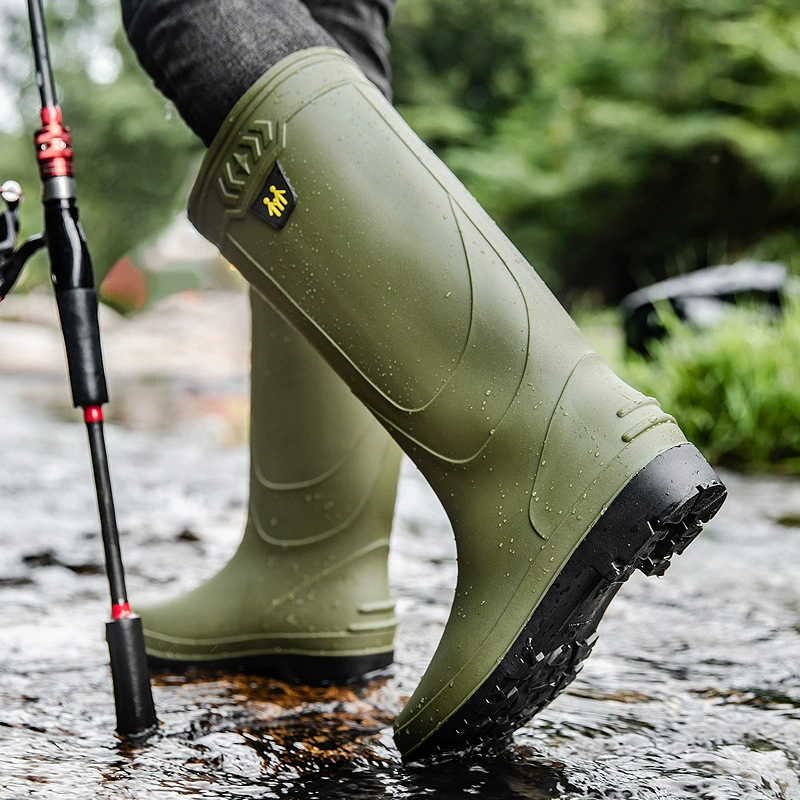 メンズレインブーツワークブーツスリップオン防水ブーツ男性用ハ - Fishing Waders のレビューと価格